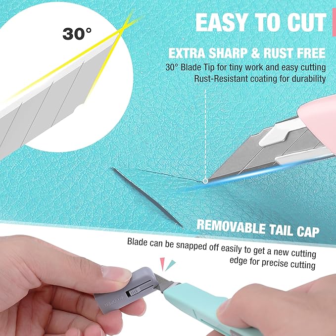 WORKPRO Premium Utility Knife Retractable Snap-off blade, Gift - Image 3