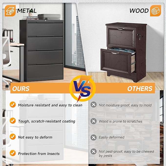 Bestoo 4-Drawer File Cabinet - Image 5