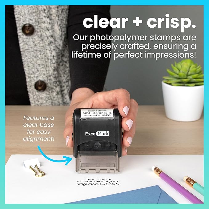 ExcelMark Custom Stamp – Clear & Crisp Impressions – Personalized Self-Inking - Image 2