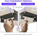 Ascrono Original No Drill Under Desk Cable Management Tray 14.1" - Image 2