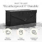 NACH Black Envelope Wall Mount Mailbox, Rust Resistant Metal Mailbox, Mailboxes - Image 5