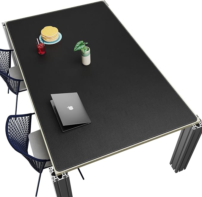 CENNBIE HUGE200 78.8" x 47" Black Leather Desk Mat by CENNBIE