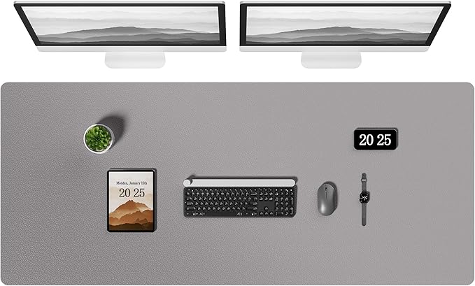 Aothia Leather Desk Pad Protector, Office Desk Mat, Large Mouse Pad, Laptop by AothiaSimpleNaturalUnique