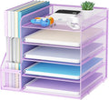 Marbrasse Desk Organizers and Accessories, 5-Tier Paper Letter Tray Organizer by Marbrasse
