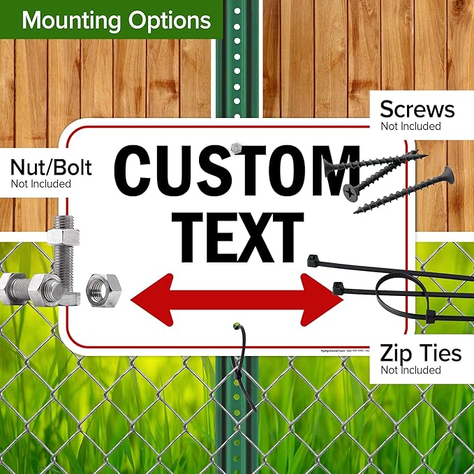 Custom Arrow, Custom Directional Sign, Two Way Arrow, 12x18 Inches, Rust Free - Image 5