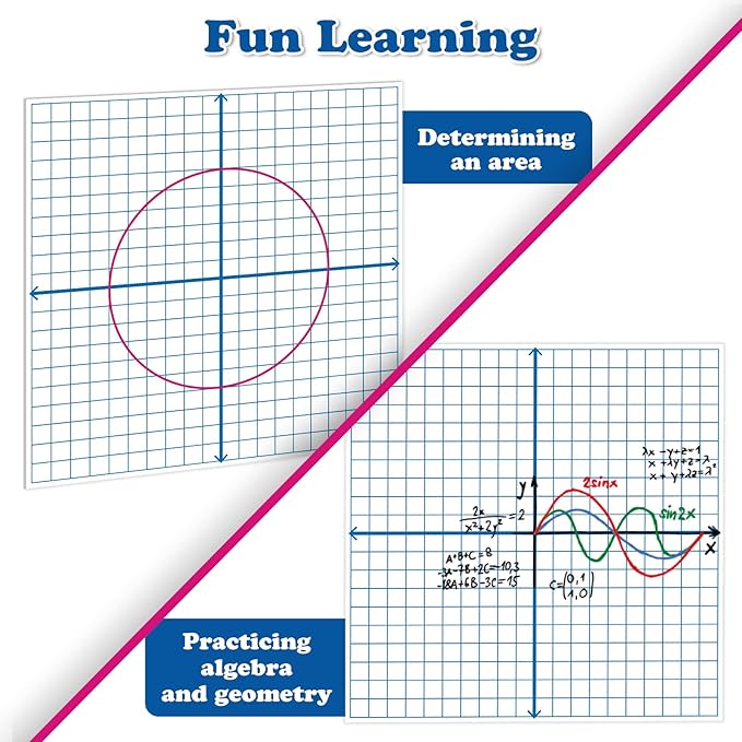 Aizweb Giant Magnetic XY Coordinate Dry Erase Grid, Magnetic Whiteboard - Image 6