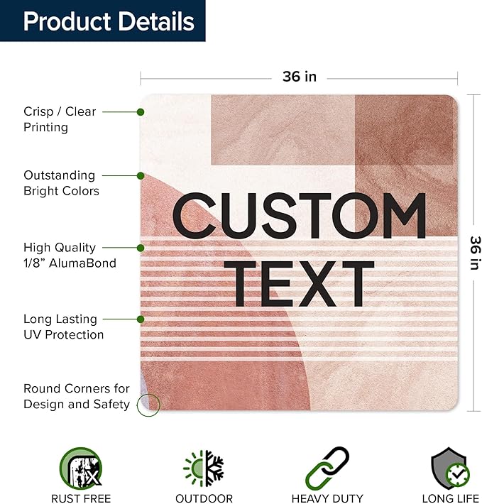 Custom Sign, Custom Street Sign, 11 Font Colors, 13 Font Styles, 4 Hole Options - Image 6