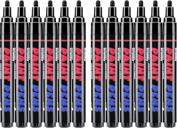 Craiiby Black Paint Pens Paint Markers by Craiiby