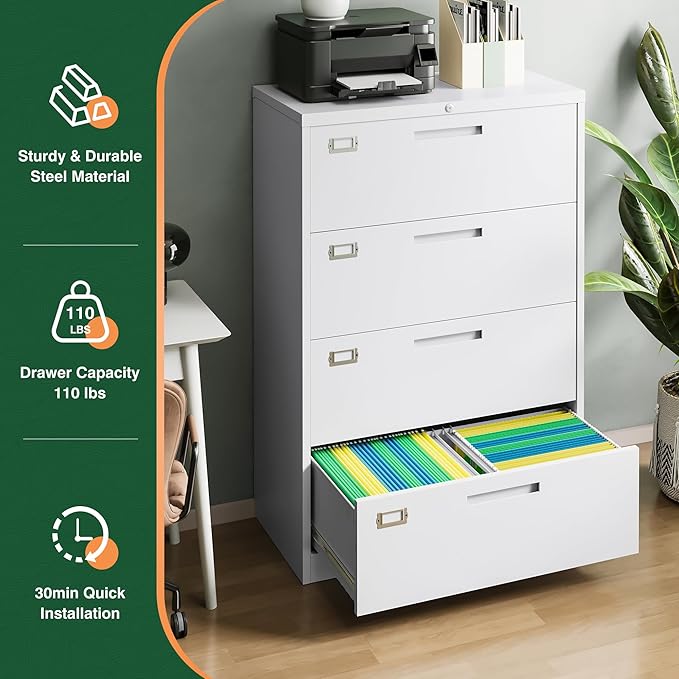 Letaya 4 Drawer File Cabinet - Image 8
