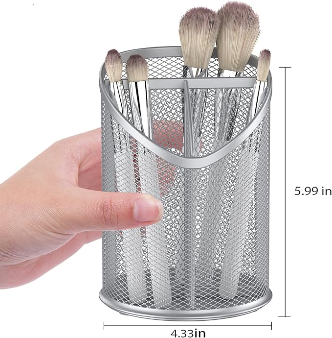 Delifox 2 Pack Pen Holder Mesh Round Pencil - Image 2