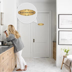 Bathroom Sign Sticker for Business and Home，Self-adhesive Brushed Gold Bathroom - Image 7