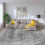 Rugcomf Area Rug 5x7 Washable Rug Boho Soft Non-Slip Non-Shedding Faux Wool - Image 7