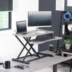 VIVO 32 inch Desk Converter, K Series, Height Adjustable Sit to Stand Riser - Image 2
