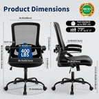 ergonomic office chair desk chair with adjustable lumbar shown in use