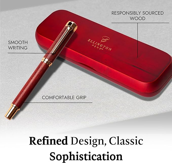 Ellington Pens Luxury Wood Fountain Pen Set – Fine Nib - Image 6