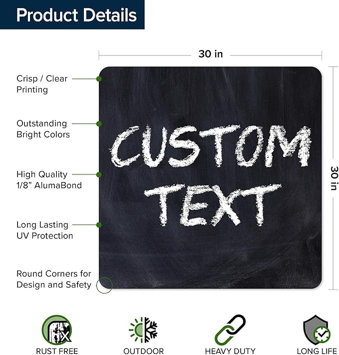 Custom Sign, Custom Street Sign, 11 Font Colors, 13 Font Styles, 4 Hole Options - Image 6