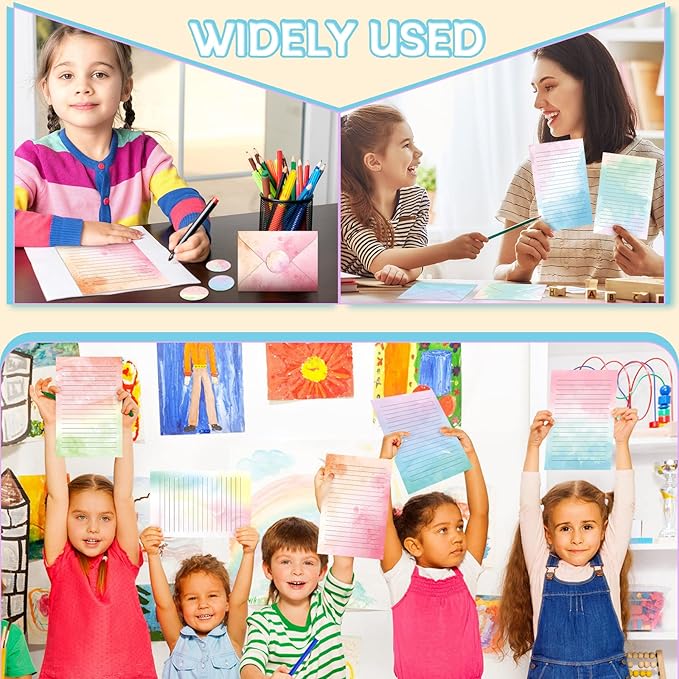 TaoBary 160 Pcs Stationery Paper Set 50 Double Sided Stationery Papers - Image 7