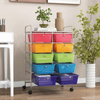 GOFLAME 10-Drawer Rolling Storage Cart, Art Craft Storage Organizer on Wheels - Image 8