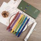 UIXJODO Gel Pens, 6 Pack Gold Retro 0.5mm Black Ink Pens Fine Point Smooth - Image 6