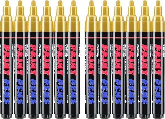Craiiby Gold Paint Pens Paint Markers by Craiiby