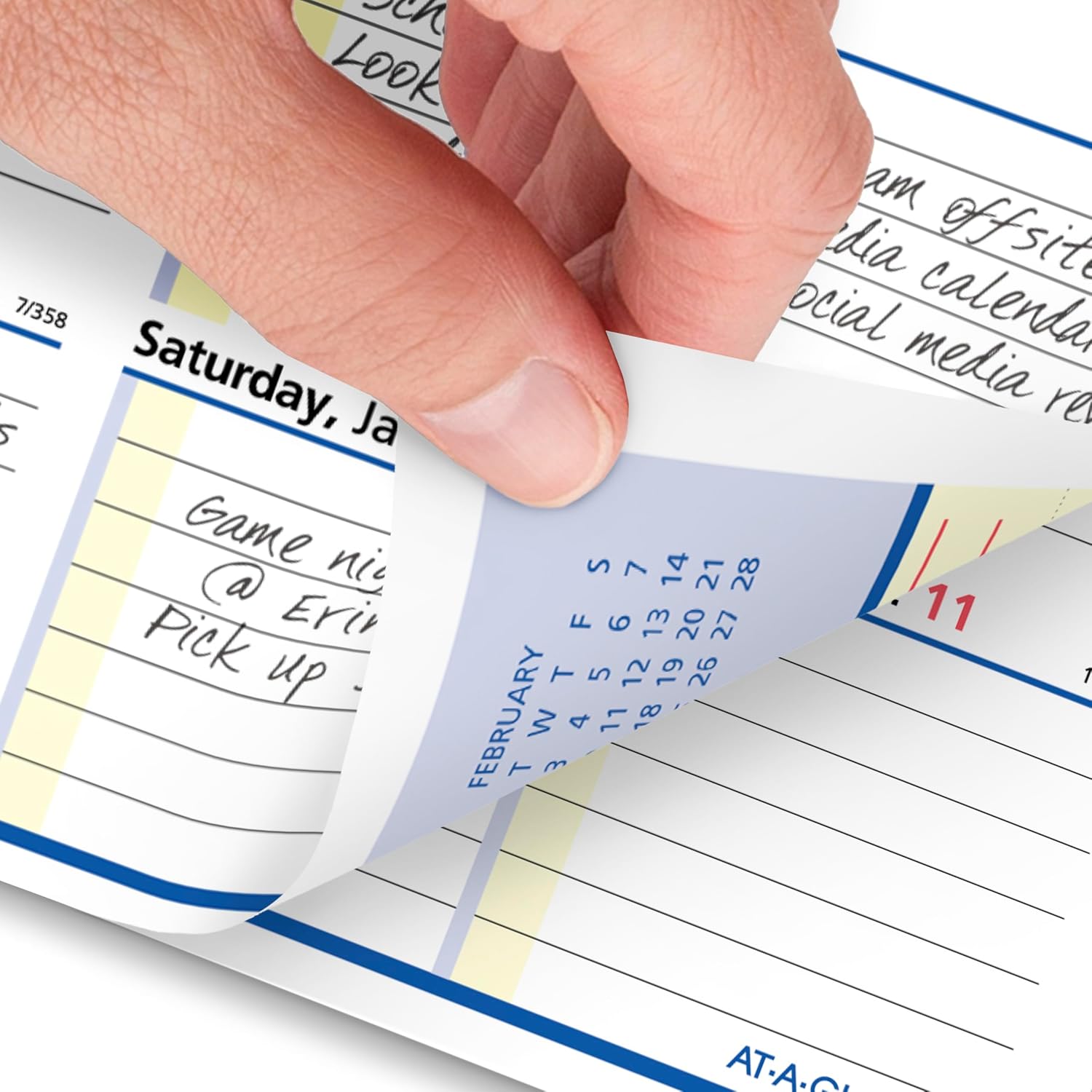 AT-A-GLANCE 2026 Desk Calendar Refill, Weekly, 5-1/2" x 7", Flip-A-Week with QuickNotes (SW7065026)