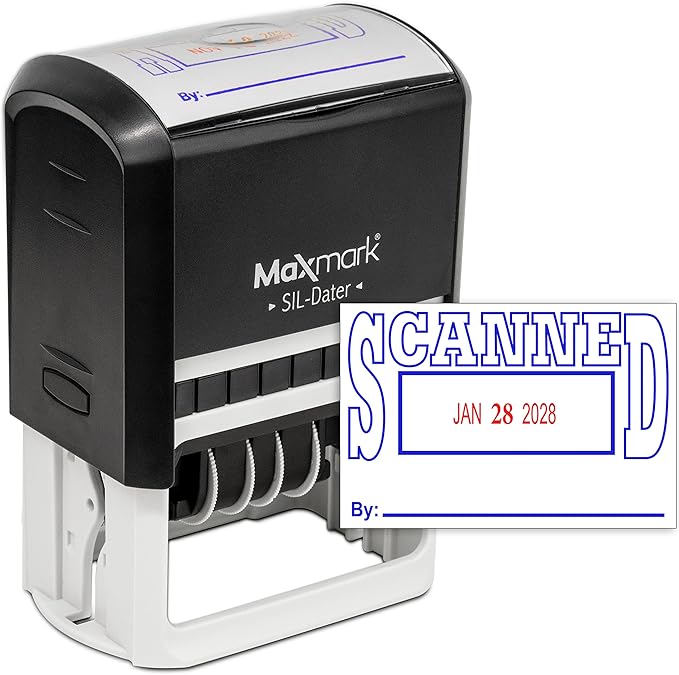 MaxMark Large Self-Inking Rubber Date Office Stamp by Maxmark