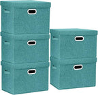 TYEERS Large Storage Bins with Lids, Collapsible, Fabric Storage Boxes by StorageOrganization