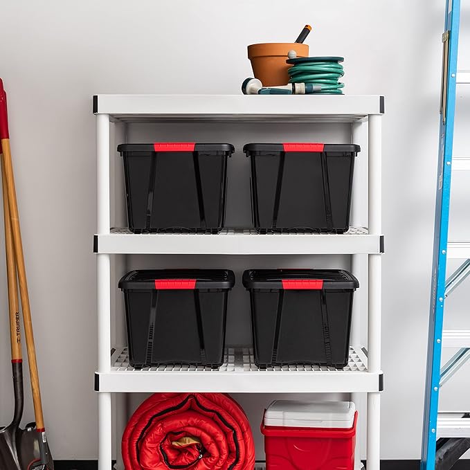 IRIS USA 40 Qt Stackable Plastic Storage Bins - Image 3