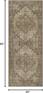 GENIMO 2x5 Runner Rugs for Hallway, Machine Washable Non Slip Vintage Retro Rugs - Image 2