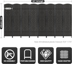 8 Panel Room Divider, 6Ft Folding Privacy Screen, Tall - Image 3