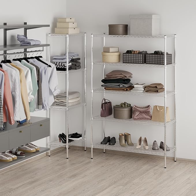 Regal Altair 18" Deep x 48" Wide x 74" Height Wire Shelving Kit | 5-Tier | NSF - Image 7