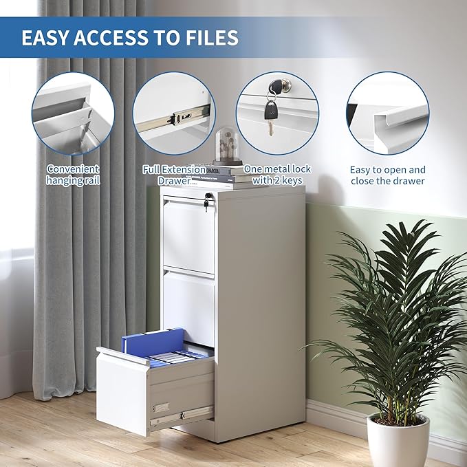 FLIXELIO 3 Drawer File Cabinet - Image 4
