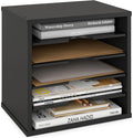 ballucci 5-tier file organizer for desk, wooden mail, main product view