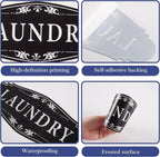 Laundry Room Door Sign for Business and Home，Self-adhesive Waterproof Cute - Image 4