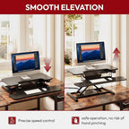 SANODESK 32" Electric Standing Desk Converter, Height Adjustable Riser - Image 4