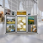 Nisorpa 3+1 Panel Trade Show Presentation Board 70.8 x 35.4 in Desktop Tri Fold - Image 3