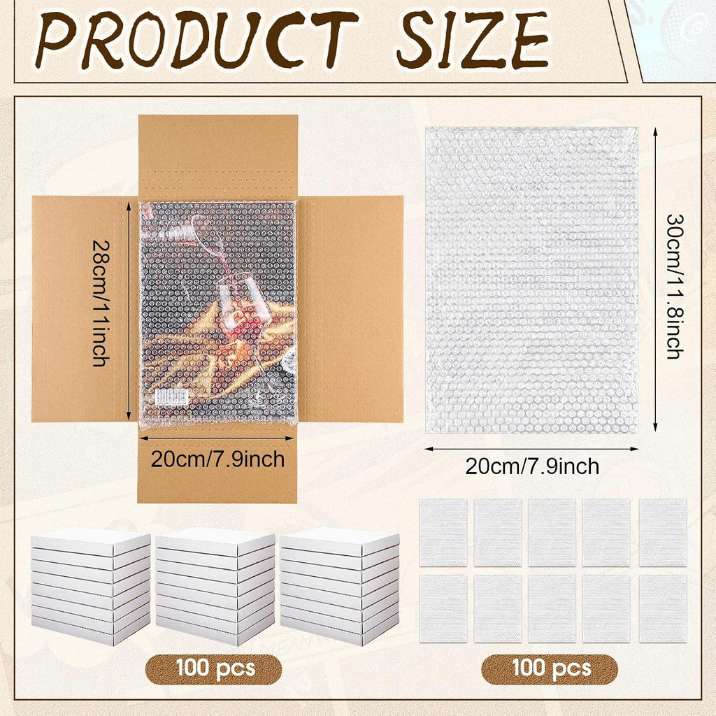 feifeiya 100 pack corrugated comic book mailers, 7.8 shown in use