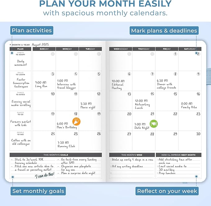 Clever Fox Planner Large – Undated Weekly & Monthly Planner - Image 7