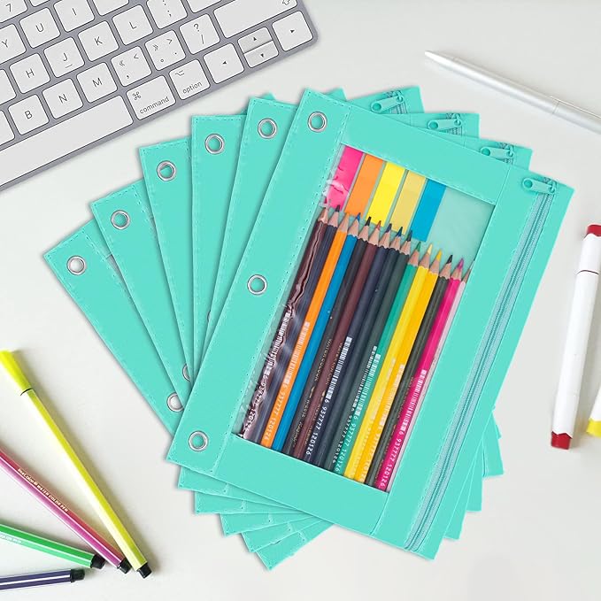 YoeeJob Pencil Pouch for 3 Ring Binder, Zipper Binder Pencil Pouches Bulk - Image 3