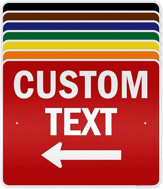 Custom Arrow, Custom Directional Sign, Left Arrow, 24x30 Inches, 3M EGP by MySignCenter