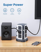 KOOSLA PD Power Strip Tower Surge Protector, USB C Desktop Charging Station - Image 5