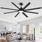 zmishibo 84 inch ceiling fans with lights,8 aluminum, main product view