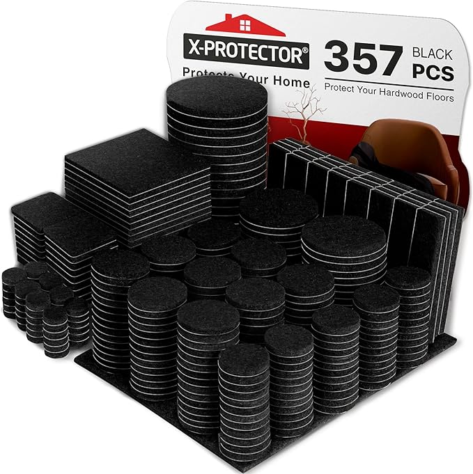 X-Protector 357 Pcs Black Felt Furniture Pads by X-Protector