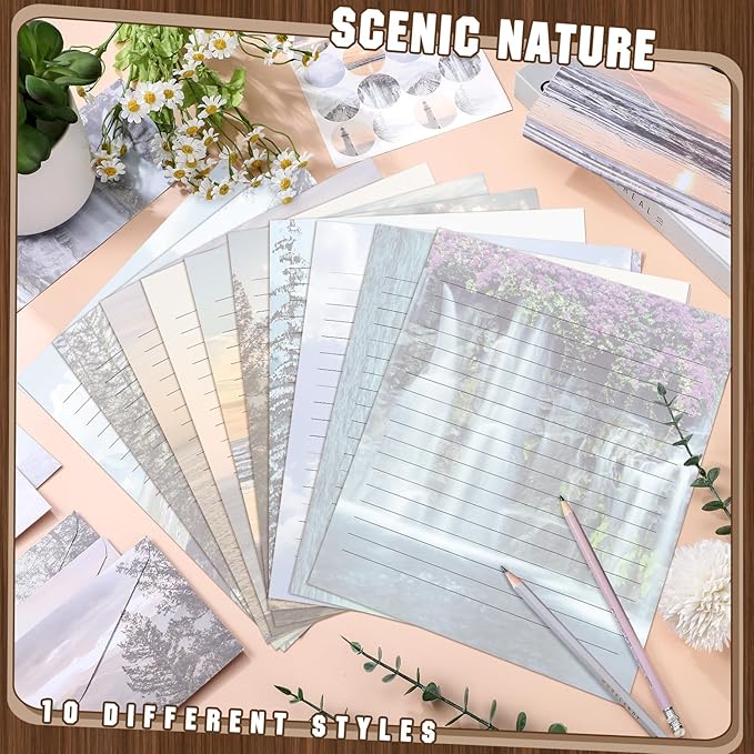 TaoBary 160 Pcs Stationery Paper Set 50 Double Sided Stationery Papers - Image 2