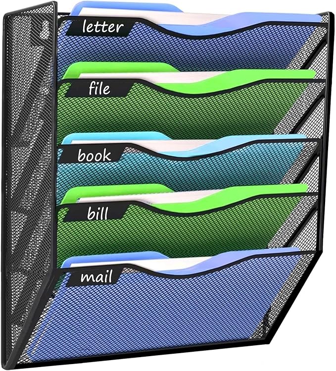 Kuntine.B Wall File Organizer Office Hanging Magazine Holder Wall File Organizer by KuntineB