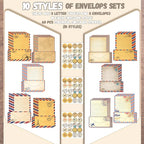 TaoBary 160 Pcs Stationery Paper Set 50 Double Sided Stationery Papers - Image 5