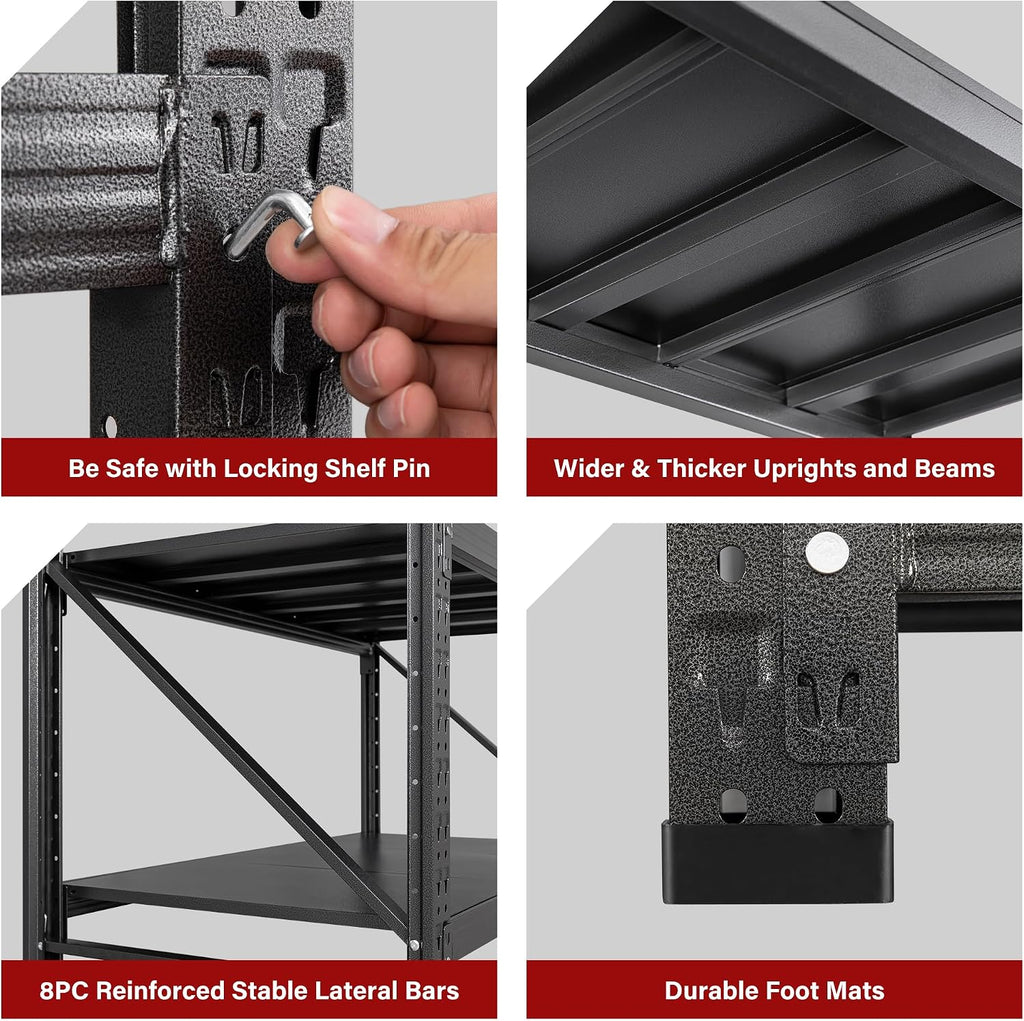 71.3" wide heavy duty garage shelving units,5000lbs deep on a desk or shelf