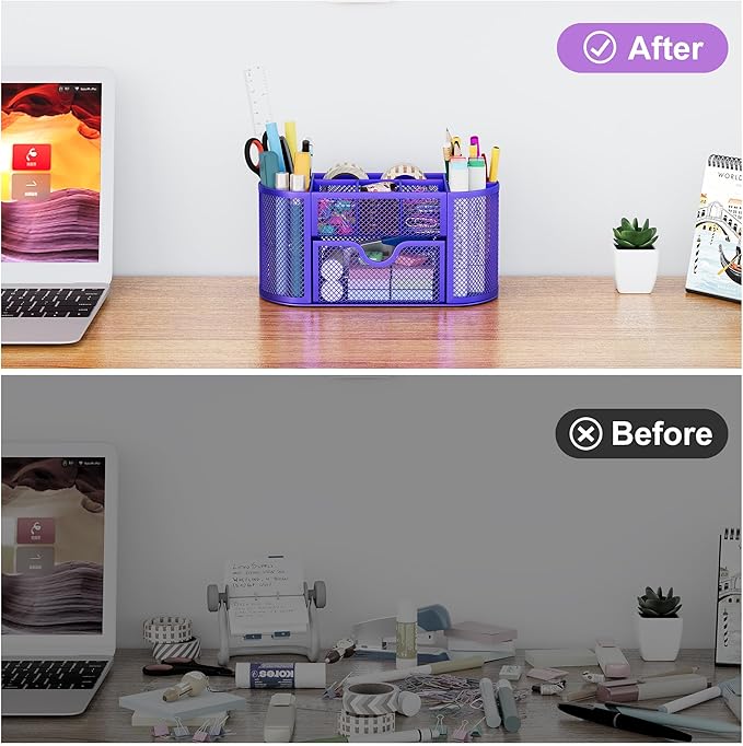 EasyPAG Mesh Pen Holder Desk Organizer - Image 5