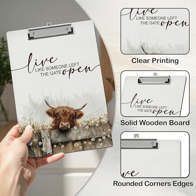 APIILVPQ Cow Clipboard，Daisy Clipboards - Image 4