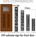 Tall Outdoor Welcome Sign for Front Door, 6ft Black, Rustic Tall Welcome Sign - Image 3
